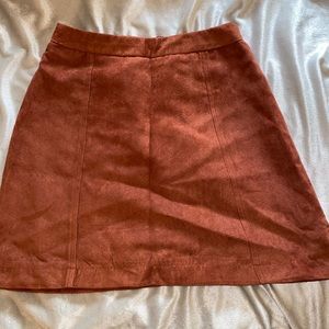 Suede skirt